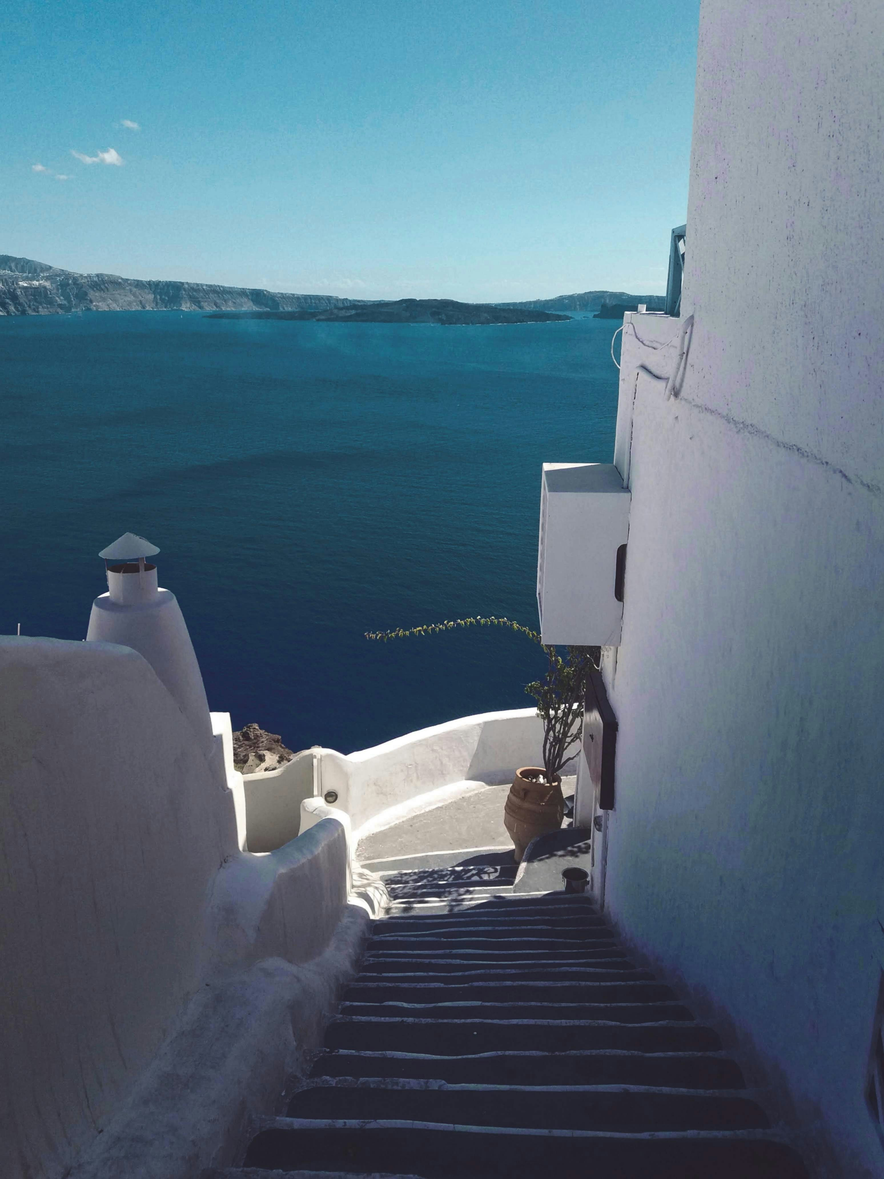 ocean view from stairs
